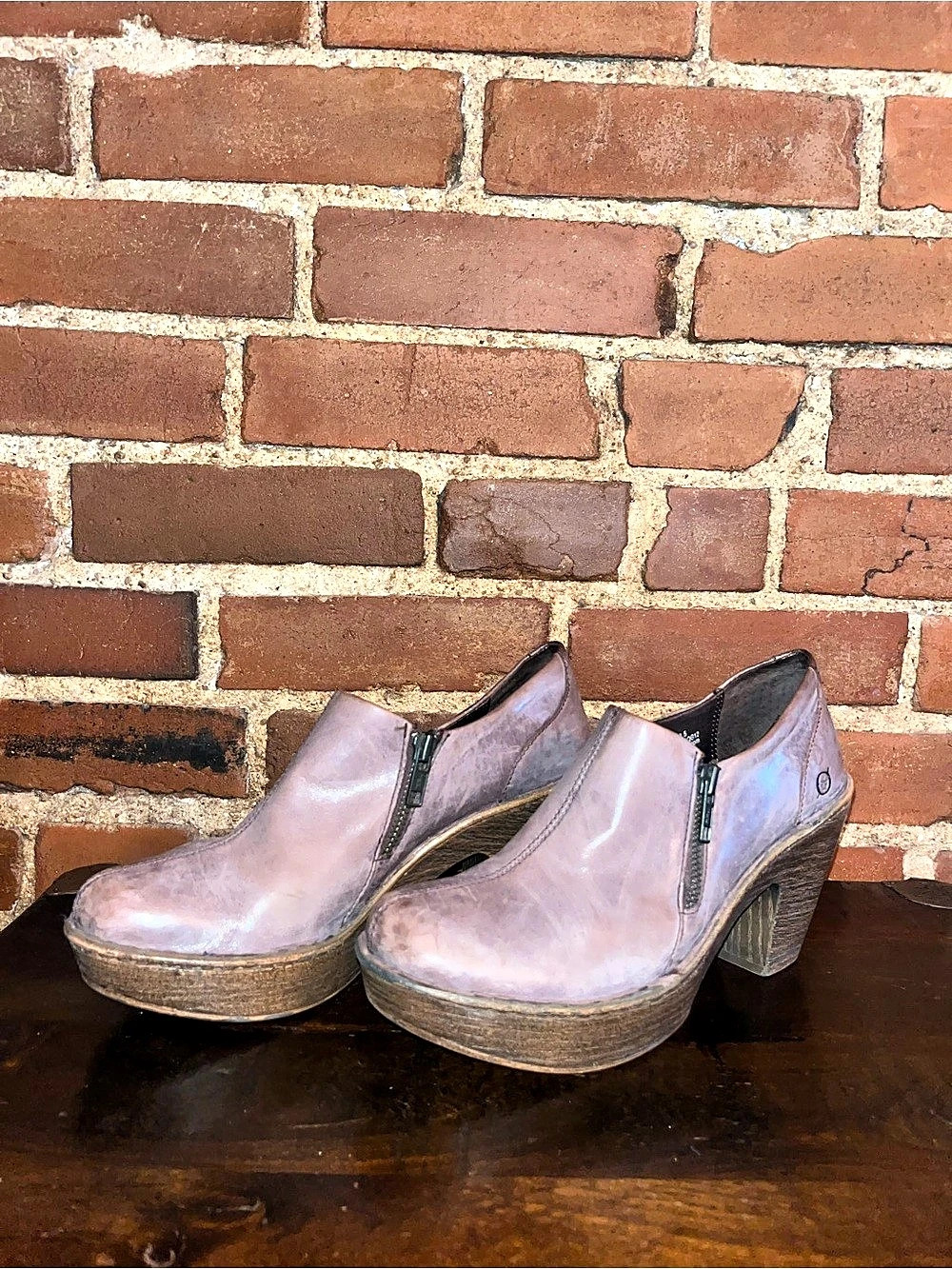 Born Platform Zip Heels in Lavender